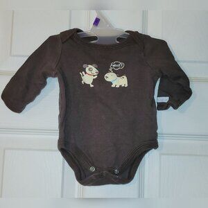 Small Wonders Dog Onesie Bodysuit- Size Newborn